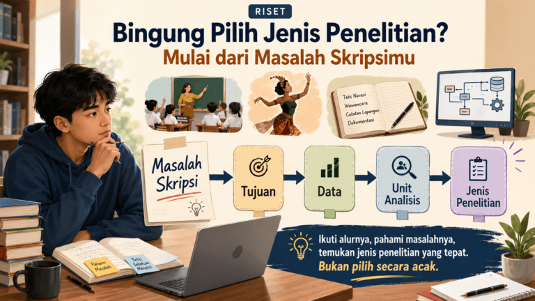 Read more about the article Bingung Pilih Jenis Penelitian? Mulai dari Masalah Skripsimu